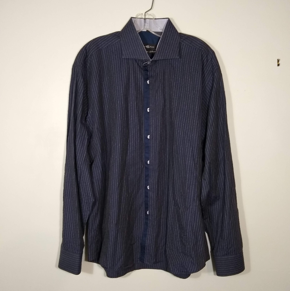 Stone Rose Men's Sz. XL Pinstriped Dress Shirt